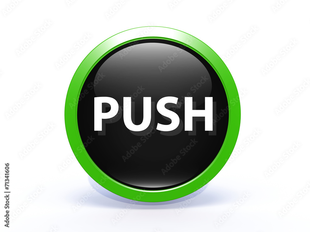 push circular icon on white background push circular icon on white background