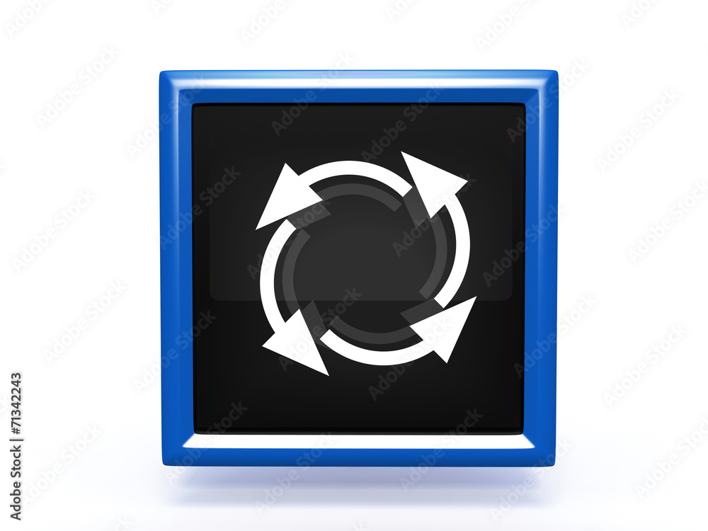 recycle square icon on white background recycle square icon on white background