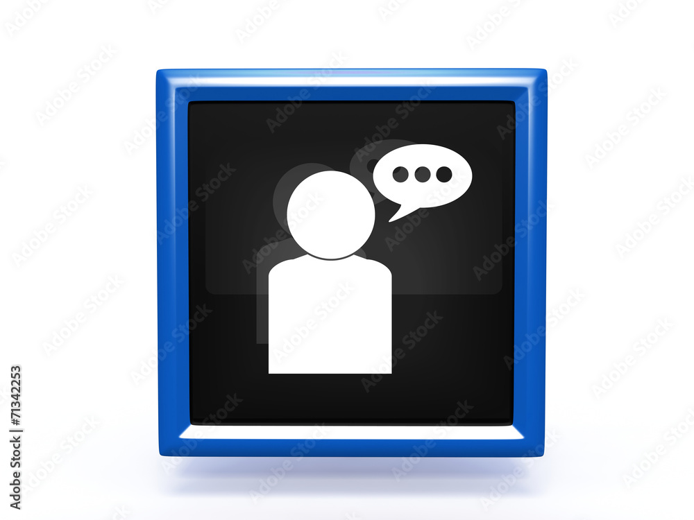 forum square icon on white background forum square icon on white background