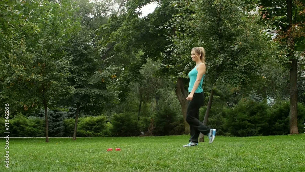 Fitness exercise woman using dumbbells in fitness strength Fitness exercise woman using dumbbells in fitness strength