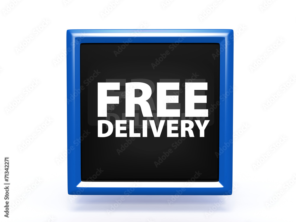 Free delivery square icon on white background Free delivery square icon on white background
