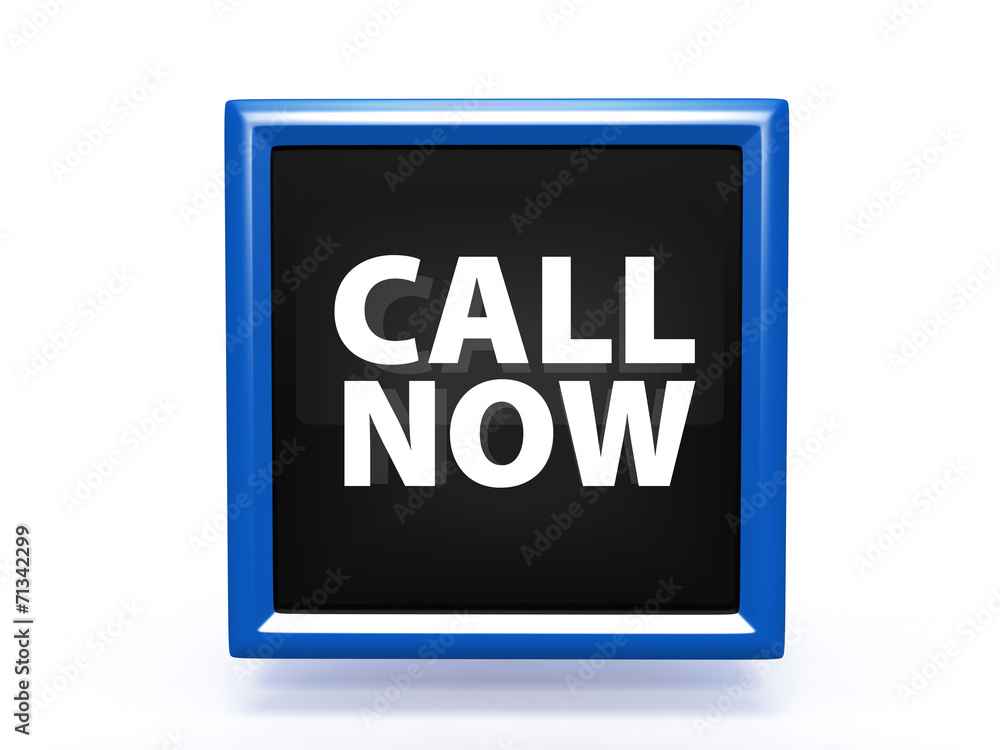 call now square icon on white background call now square icon on white background