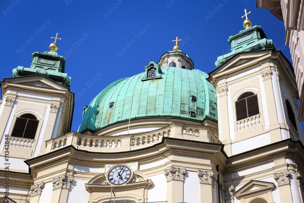 The Peterskirche (St. Peters Church) in Vienna, Austria.