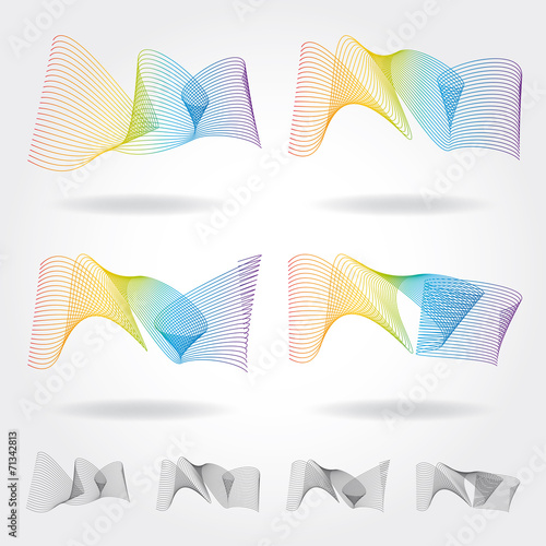 Abstract wave design element