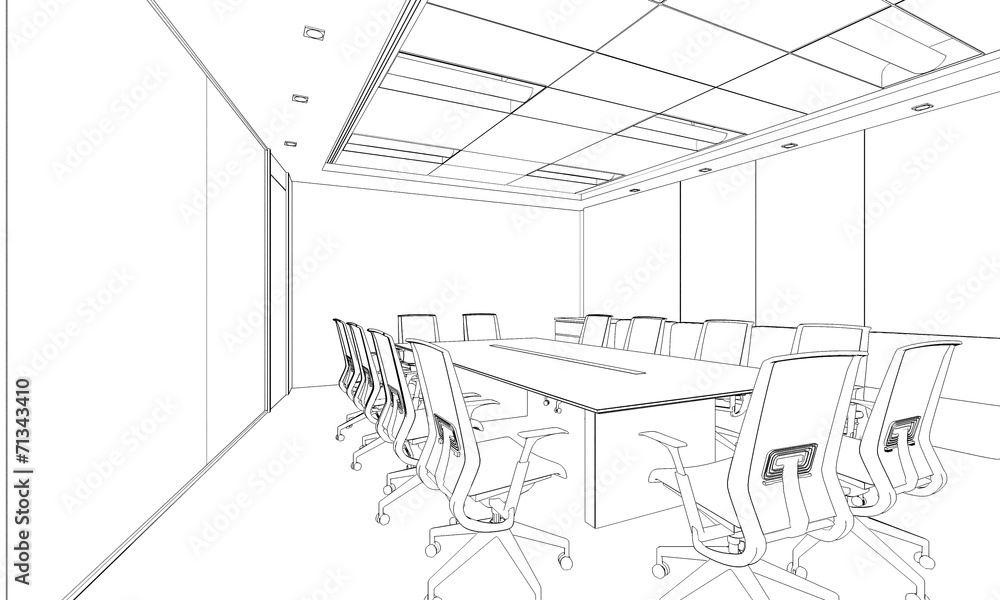 outline sketch of a interior outline sketch of a interior