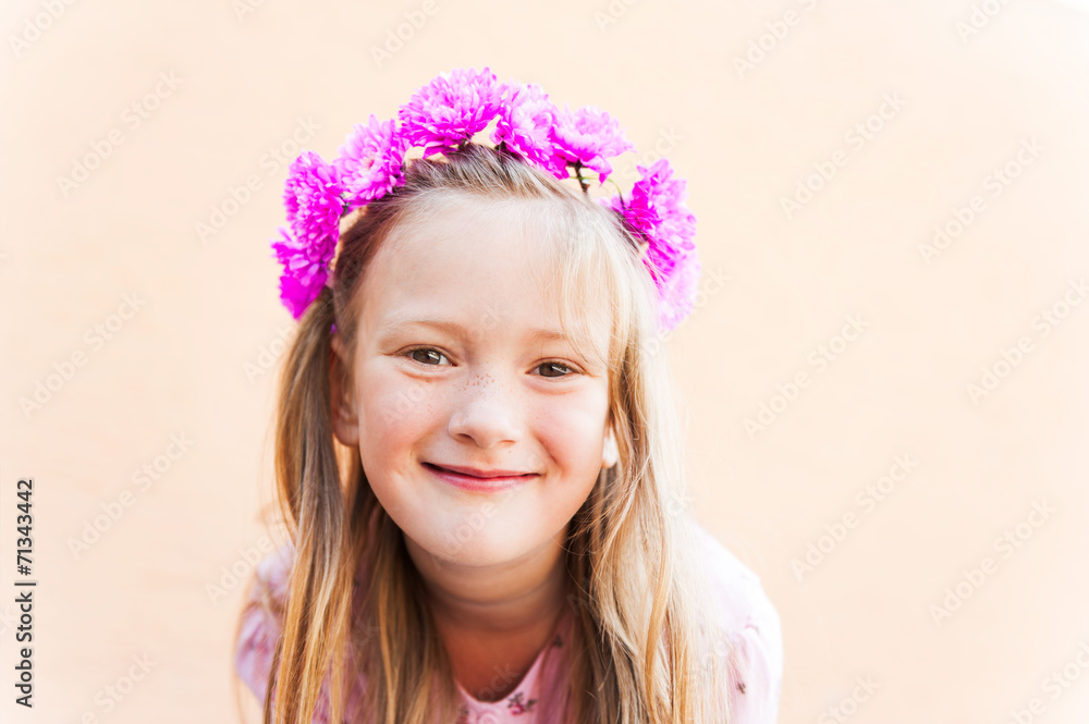 Outdoor portrait of adorable little girl Outdoor portrait of adorable little girl