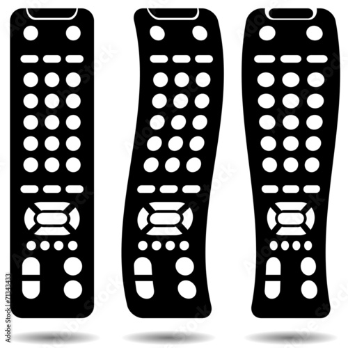 silhouettes of TV remote