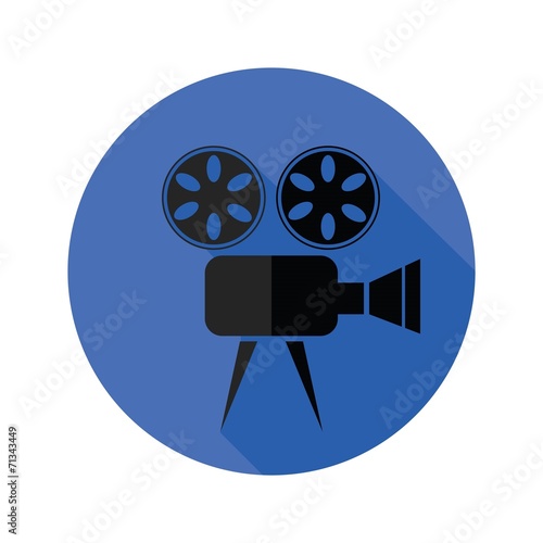 Movie projector flat icon