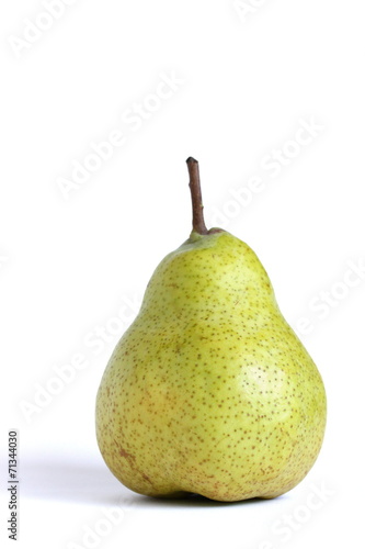Fresh Green Pear on White Background
