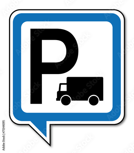 Logo parking camion.