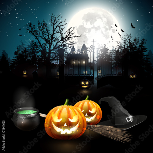 Modern Halloween greeting card