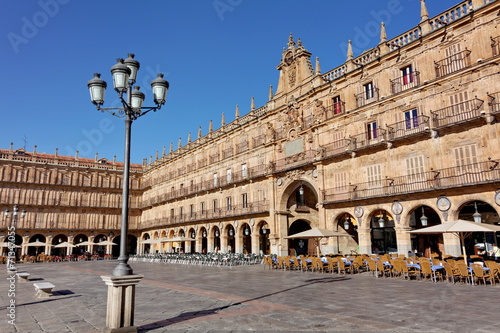 Plaza Mayor, Salamanque. Salamanca. Ciel bleu. photo