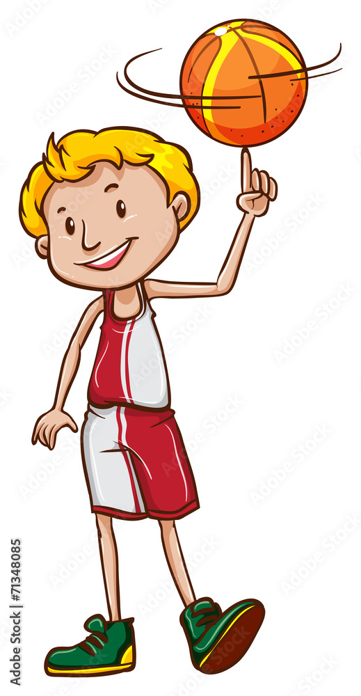 Fototapeta premium A male basketball player