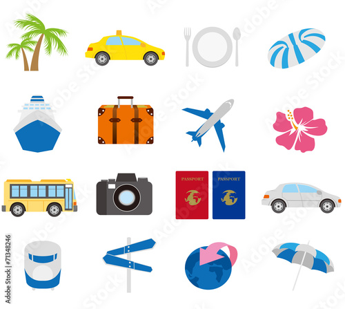 tourism icons Vector