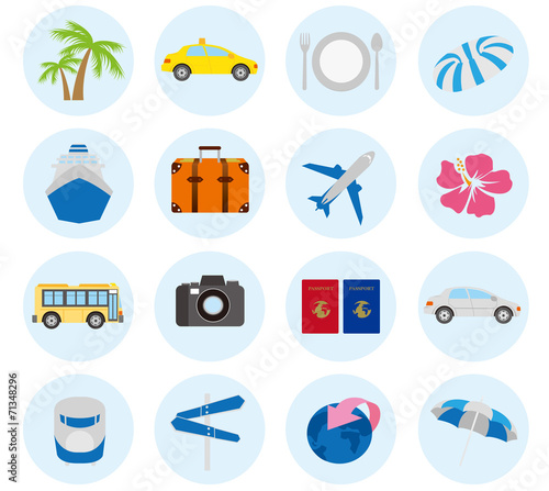 tourism icons Vector