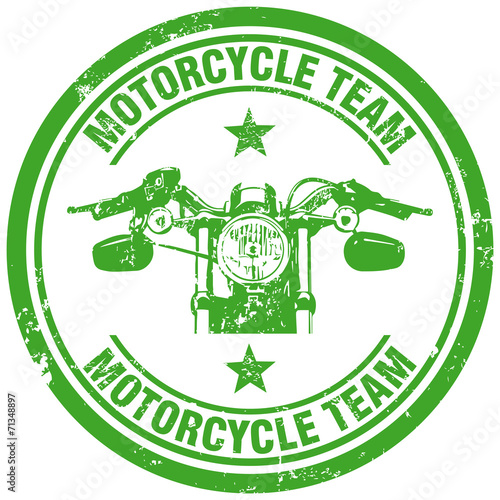 motorcycle team stamp