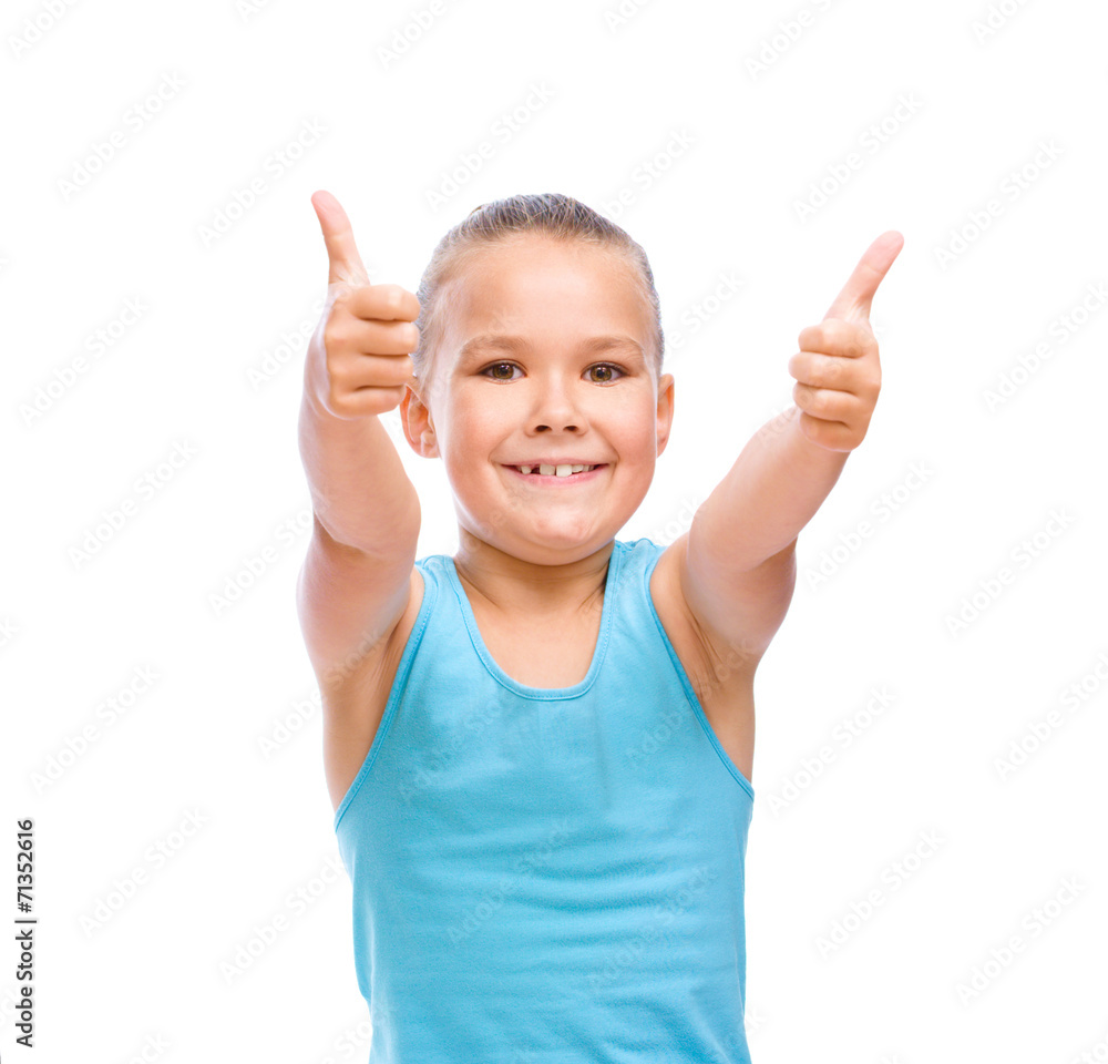 Cute girl is holding her face in astonishment Cute girl is holding her face in astonishment