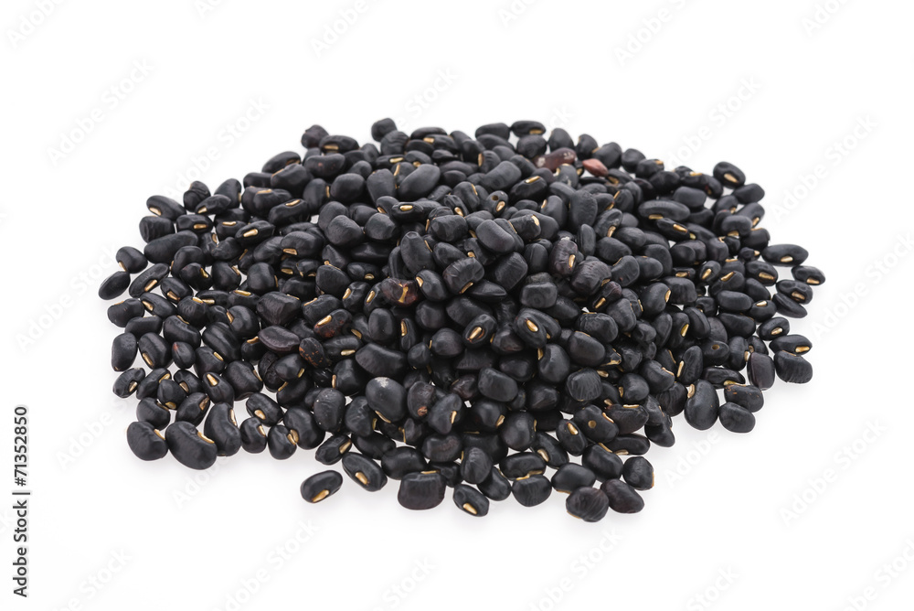 Black beans isolated on white background Black beans isolated on white background