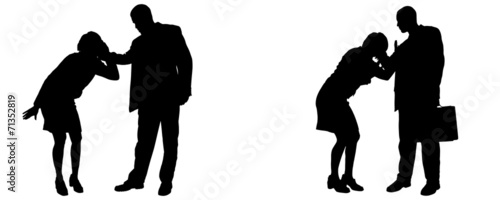 Vector silhouette of people.