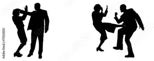 Vector silhouette of people.