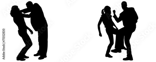 Vector silhouette of people.