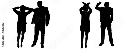 Vector silhouette of people.