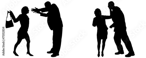 Vector silhouette of people.