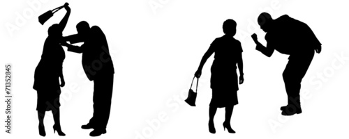 Vector silhouette of people.
