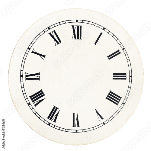 Vintage clock dial template