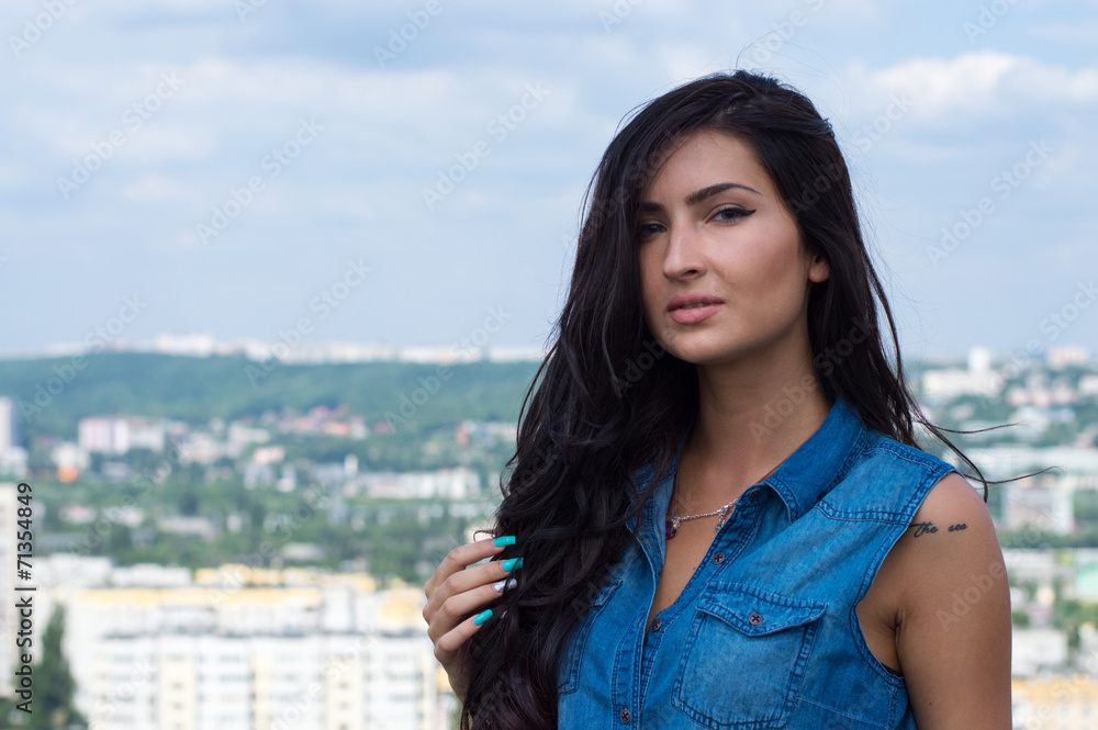 Portrait of amazing and attractive brunette Portrait of amazing and attractive brunette