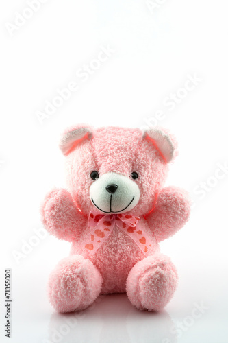 Pink teddy bear.