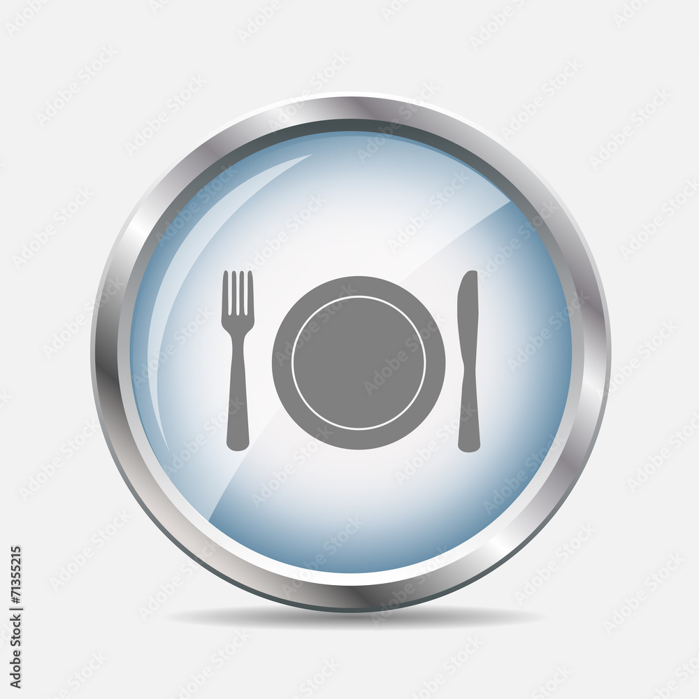 Food and Drink Glossy Icon Vector Illustration Food and Drink Glossy Icon Vector Illustration