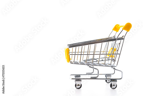Shopping cart isolated on white background © siraphol