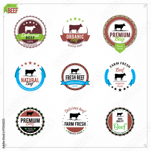 Vector Beef Labels