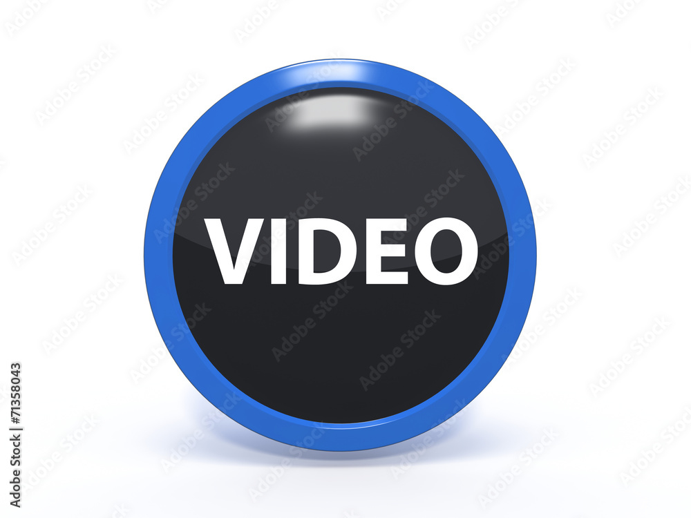 video circular icon on white background video circular icon on white background