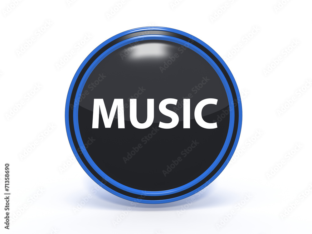 music circular icon on white background music circular icon on white background