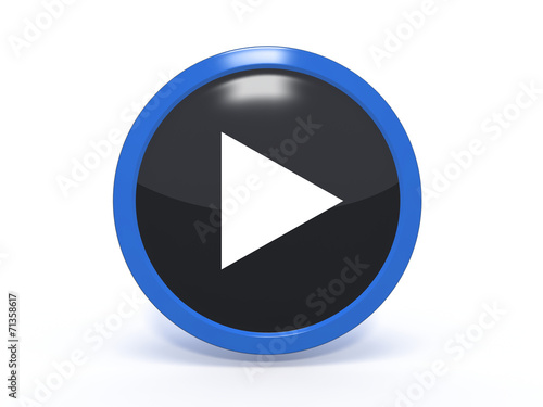 Free Download play circular icon on white background - GFXLoad