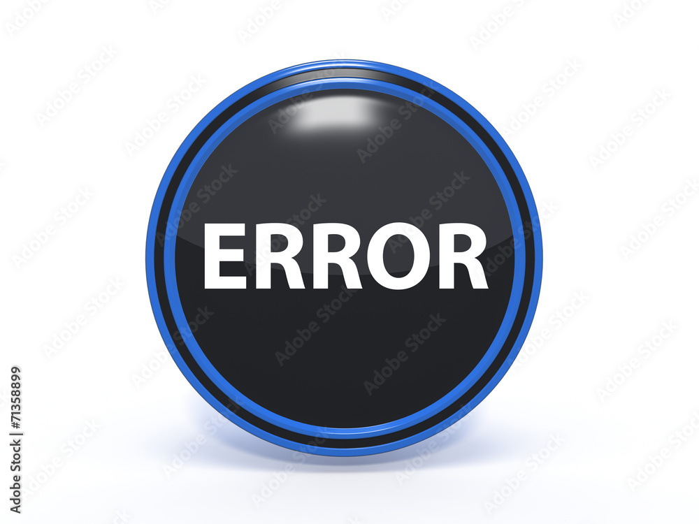 error circular icon on white background error circular icon on white background