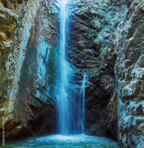 Millomeris Waterfall in Rock Cave, Troodos mountains photo