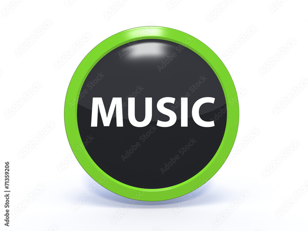 music circular icon on white background music circular icon on white background