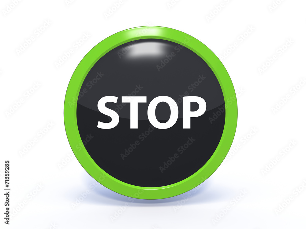 stop circular icon on white background stop circular icon on white background