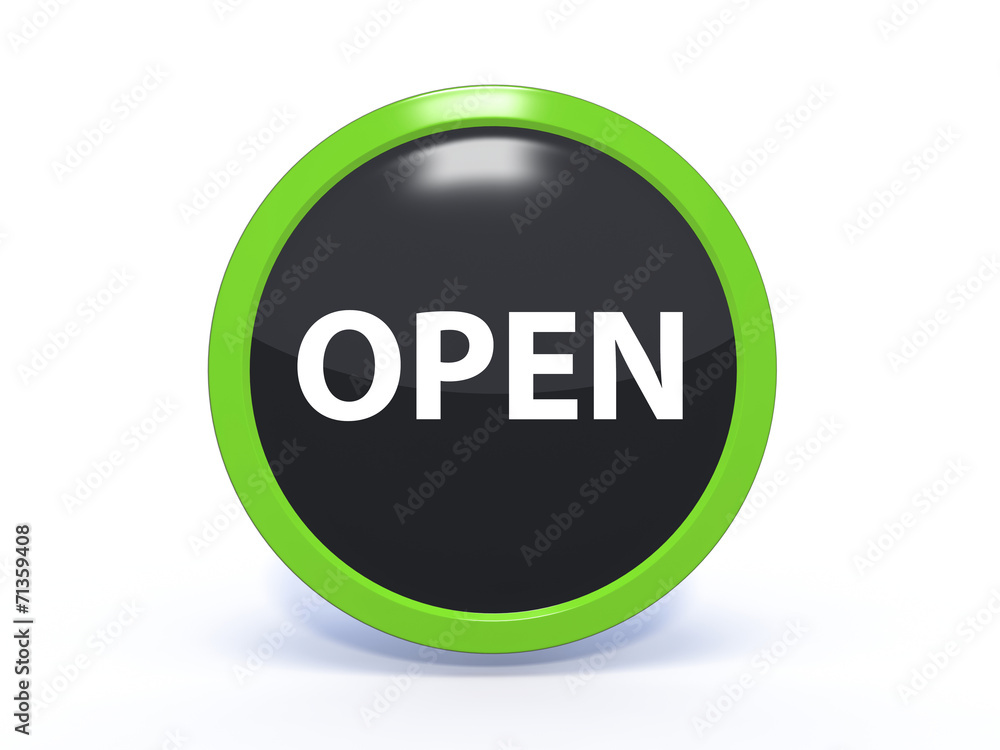 open circular icon on white background open circular icon on white background