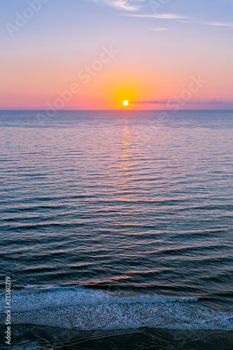 Sunset on Atlantic ocean