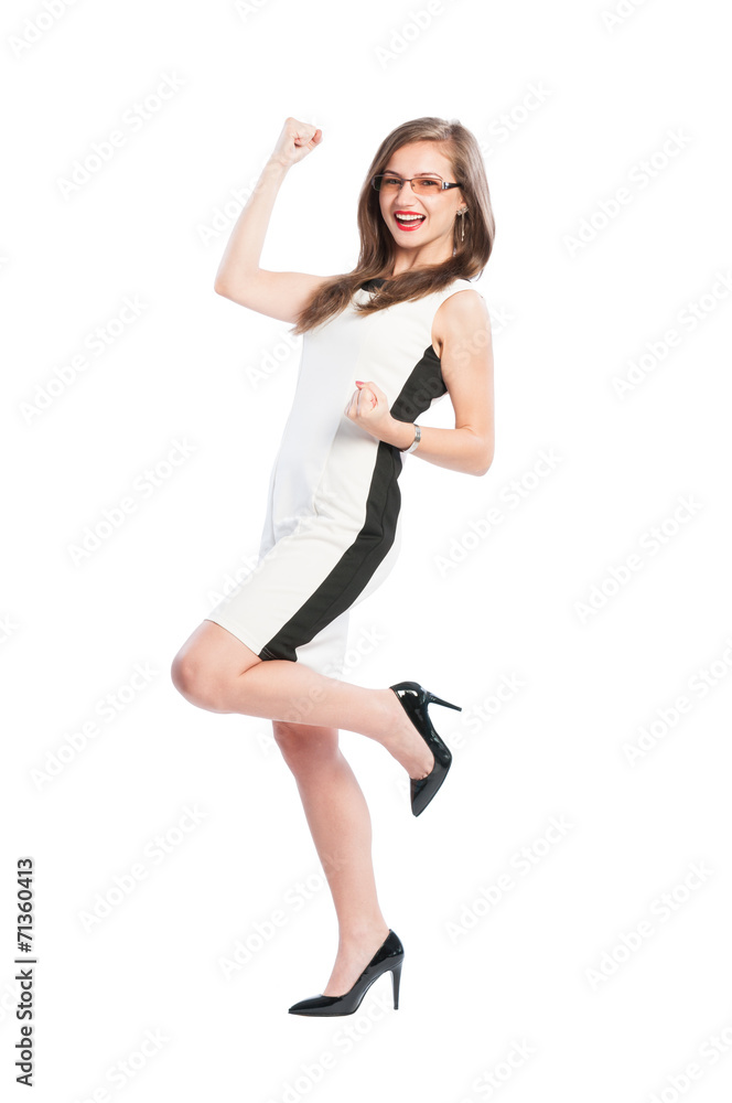 Suucessfull business woman acting happy and smiling. Suucessfull business woman acting happy and smiling.