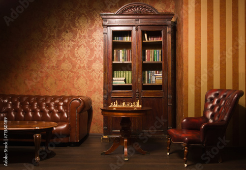 Classical library room