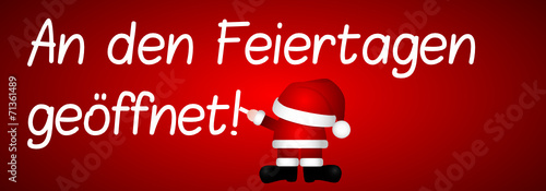 An den Feiertagen geöffnet