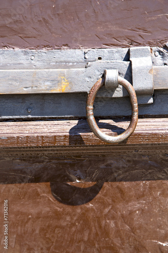 crugnola abstract   rusty brass brown knocker in photo