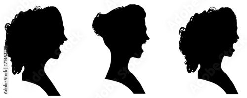 Vector silhouettes people.