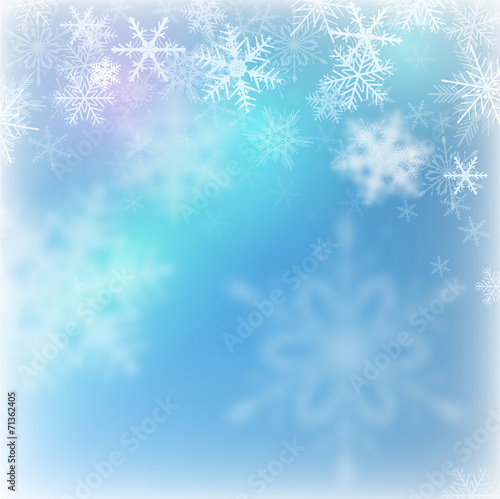 Christmas background with snowflakes © Cobalt