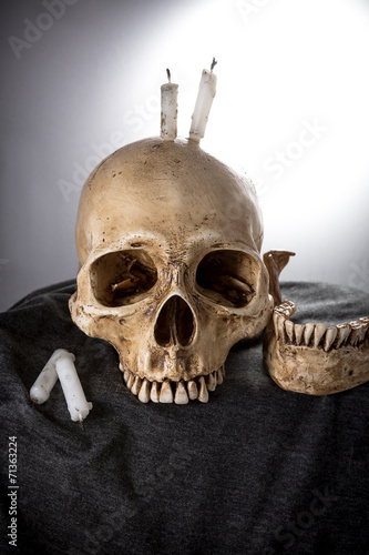 skeleton in dark ceremony